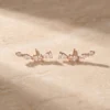עגילים אלין רוז – כסף 925 וזרקון