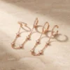 עגילים בלמונטה רוז – כסף 925 וזרקון