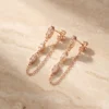 עגילים בוסה רוז – כסף 925 וזרקון