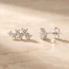 עגילים קאמיליה – כסף 925 וזרקון