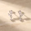 עגילים קארולין – כסף 925 וזרקון