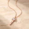שרשרת קיאבה רוז – כסף 925 וזרקון
