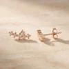 עגילים קלארה רוז – כסף 925 וזרקון
