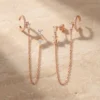 עגילים קופרטינו רוז – כסף 925 וזרקון