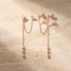 עגילים קוראלינה רוז – כסף 925 וזרקון