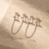 עגילים גאברילה – כסף 925 וזרקון