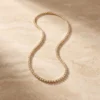 שרשרת טניס איזבלה זהב – פליז ומוסונייט