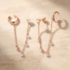 עגילים יופולו רוז – כסף 925 וזרקון
