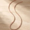 שרשרת טניס לאיה רוז – כסף 925 ומוסונייט