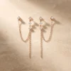עגילים לאורה רוז – כסף 925 וזרקון