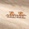 עגילים לידיה רוז – כסף 925 וזרקון