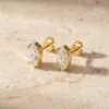 עגילים מרקיז זהב – כסף 925 ומוסונייט