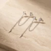 עגילים פאלמי – כסף 925 וזרקון