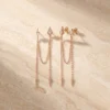 עגילים פאלמי רוז – כסף 925 וזרקון