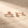 עגילים פאולה רוז – כסף 925 וזרקון