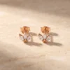 עגילים פרלה רוז – כסף 925 וזרקון