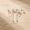 עגילים פורטופינו – כסף 925 וזרקון
