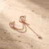 עגילים פורטופינו רוז – כסף 925 וזרקון