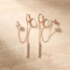 עגילים פראיה רוז – כסף 925 וזרקון