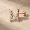 עגילים רנאטה רוז – כסף 925 וזרקון