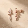 עגילים רוזאנה רוז – כסף 925 וזרקון