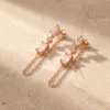 עגילים סווראטו רוז – כסף 925 וזרקון