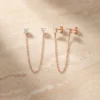 עגילים סטילו רוז – כסף 925 וזרקון