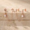 עגילים סטינטינו רוז – כסף 925 וזרקון
