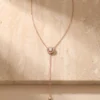 שרשרת זלינדה רוז – כסף 925 וזרקון